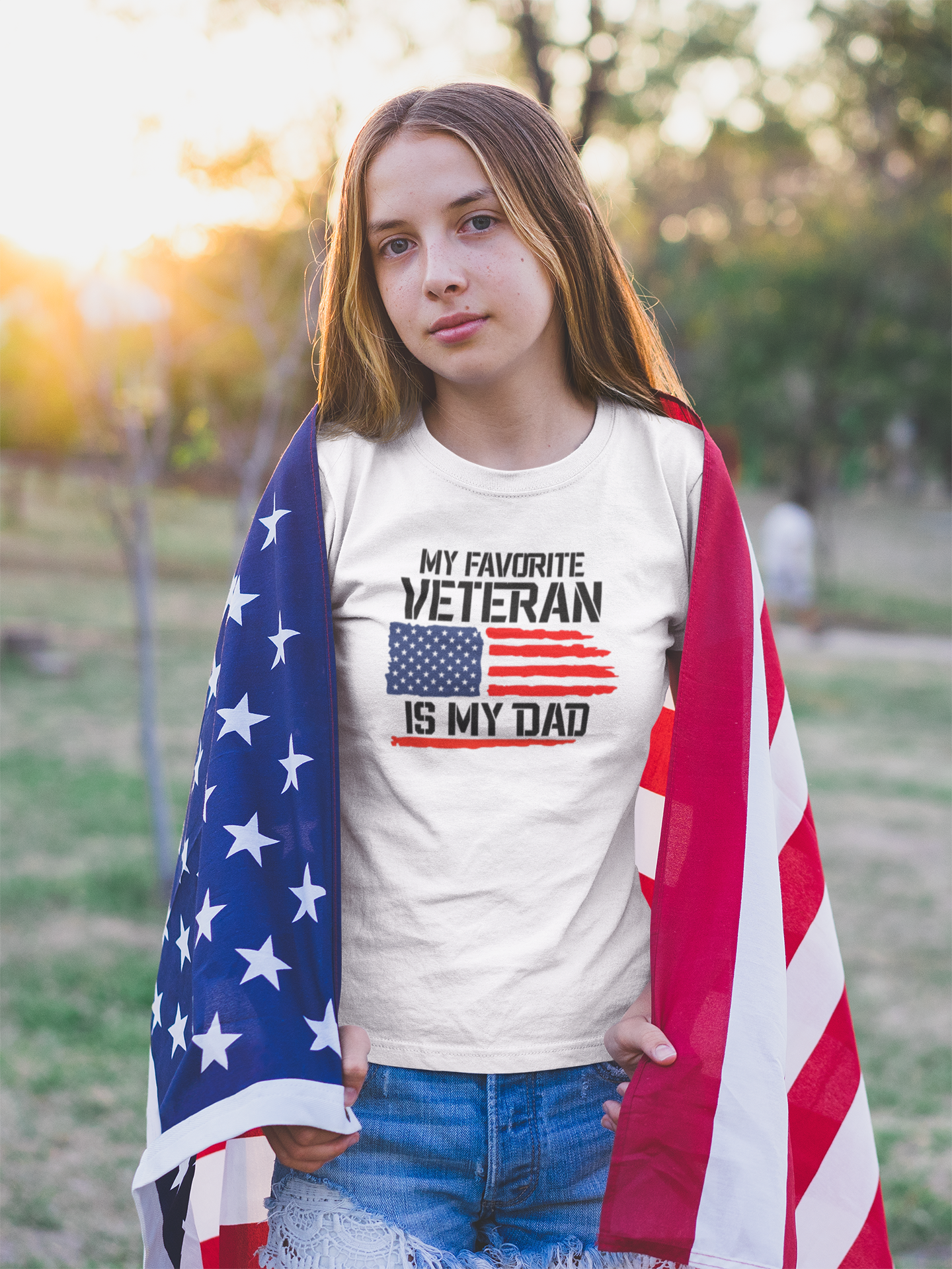 Favorite Veteran Dad Tee - Image 2