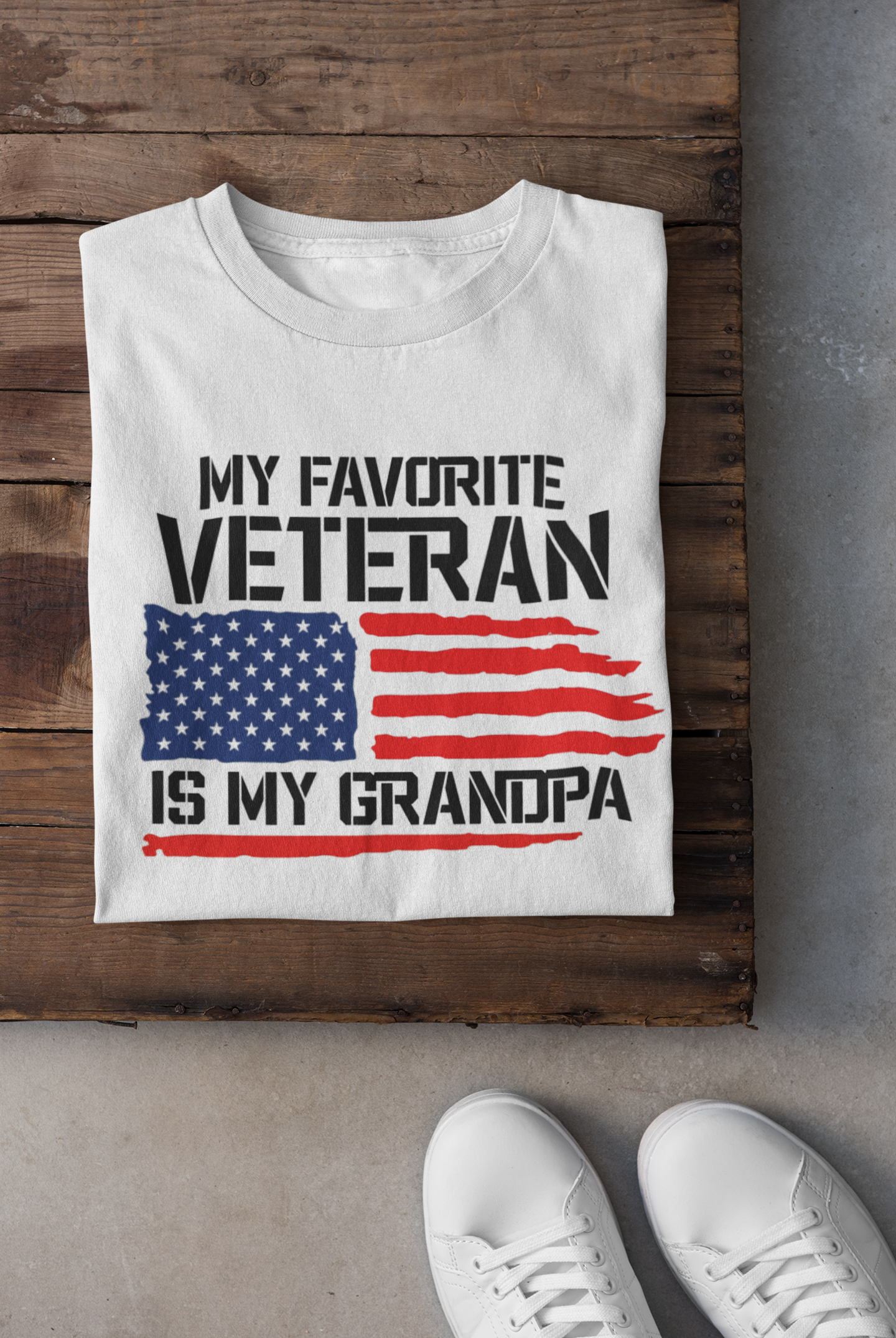 Favorite Veteran Grandpa Tee - Image 4